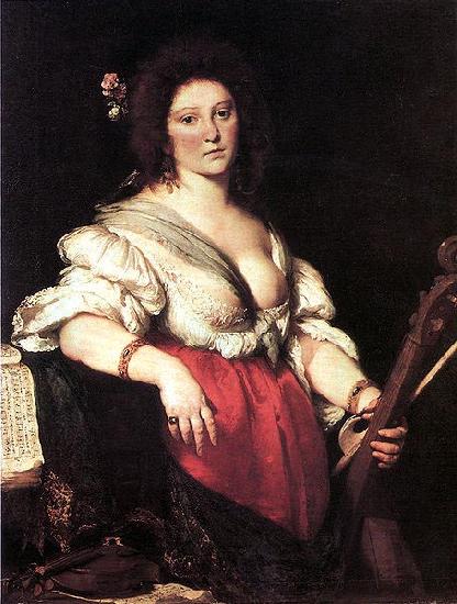 Bernardo Strozzi The Viola da Gamba Player oil painting image